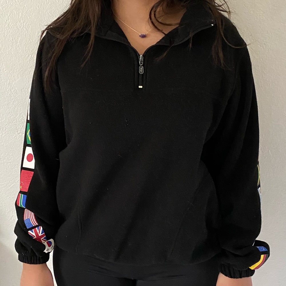 Forever 21 black quarter zip pullover